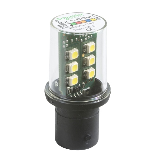 Lâmpada led branco para sinalização - ba 15d - 230 v