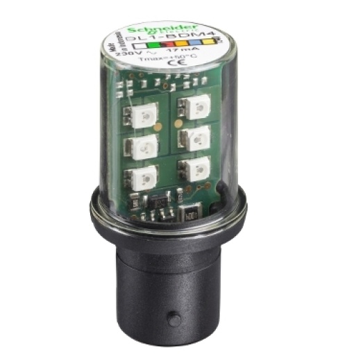 Lâmpada led vermelho para sinalização - ba 15d - 230 v