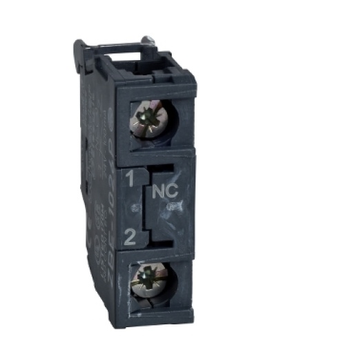 Harmony XB4, Single contact block, silver alloy, screw terminals for lug, 1 NC