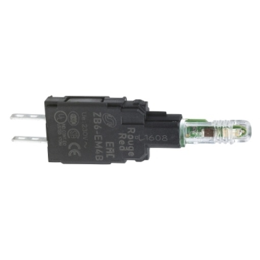 Corpo para luz piloto - zb6 - led vermelho incorporado - 230..240 v