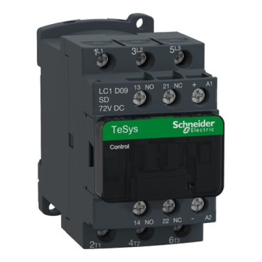 Contactor Tesys D - 3P3 NA - AC-3 -  440 V 9 A - 72 V CC bobina