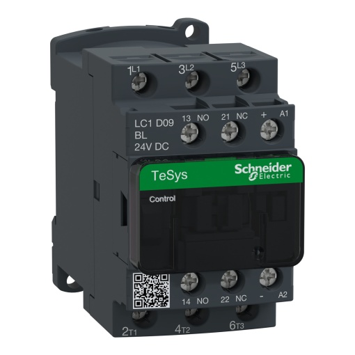 Contactor TeSys D - 3P3 NA - AC-3 -  440 V 9 A - 24 V CC bobina