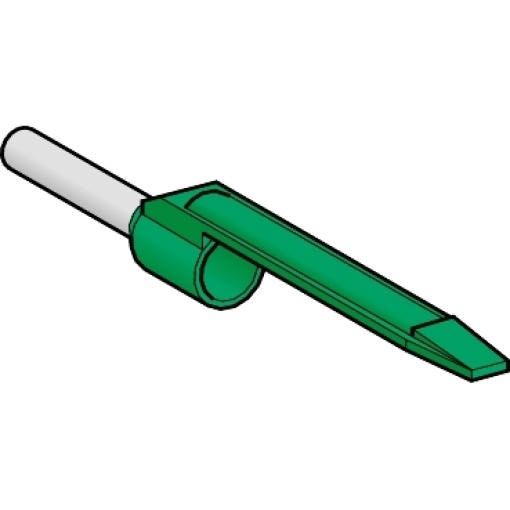 ponteira simples com porta-referências  tamanho médio  0,34 mm² - verde