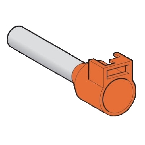 ponteira simples p lingueta porta-ref. de encaixar  tm longo  4 mm² - laranja