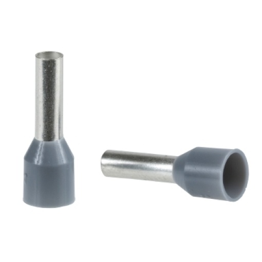 extremidade de cabo isolada  tamanho médio  2,5 mm² - cinzento