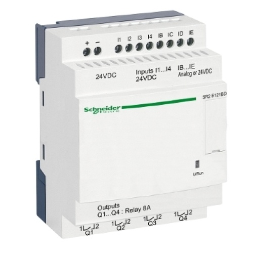Relé inteligente compacto zelio logic - 12 e s - 24 v cc  relógio  sem ecrã