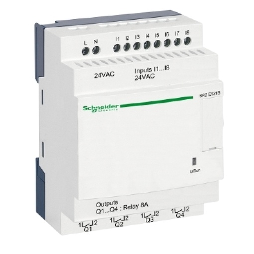 Relé inteligente compacto zelio logic - 12 e s - 24 v ca  relógio  sem ecrã