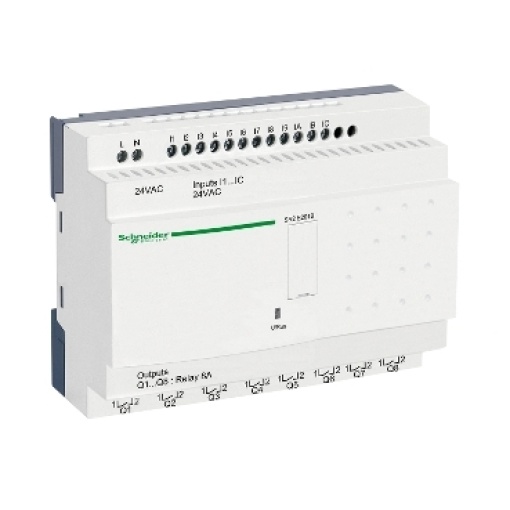 Relé inteligente compacto zelio logic - 20 e s - 24 v ca  relógio  sem ecrã