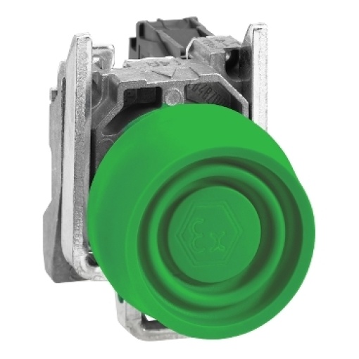 Ø verde tecla 22 - retorno por mola - 1 no - atex