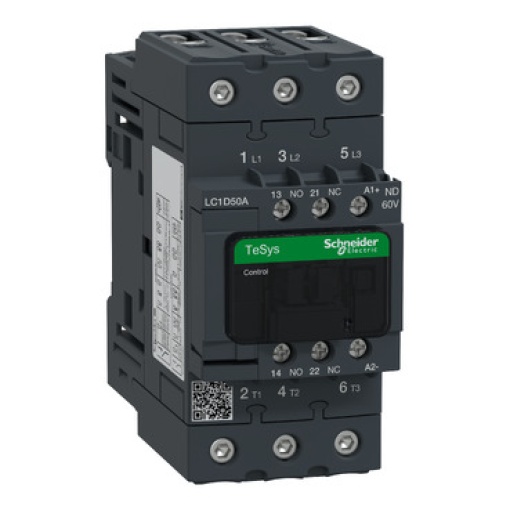 Contactor Tesys D - 3P3 NA - AC-3 -  440 V 50 A - 60 V CC bobina standard