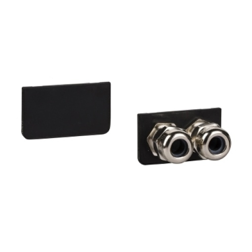 2 x M16 cable entry for signals and power supply cable - Ø 5..9 mm - IP54