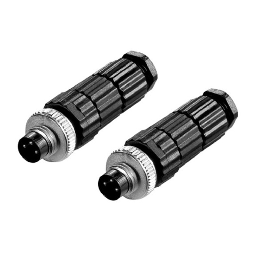 connector kit for assembly of cables for 2 IO signals - 2 connectors M8 3 pins
