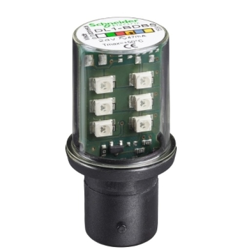 Lâmpada led laranja para sinalização - ba 15d - 24 v