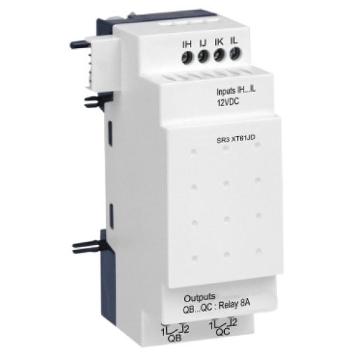 Módulo de extensão io discreta - 6 i o - 12 v dc - para zelio logic