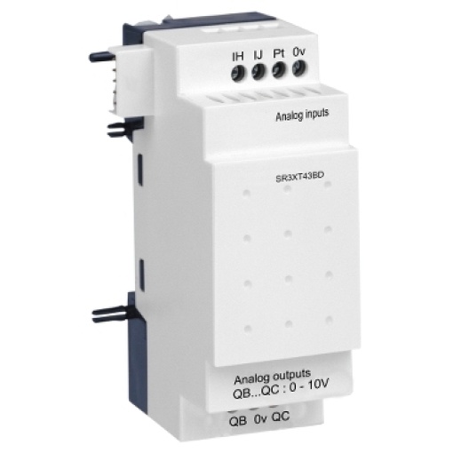 Módulo de extensão de es analógica - 4 e s - 24 v dc - para zelio logic