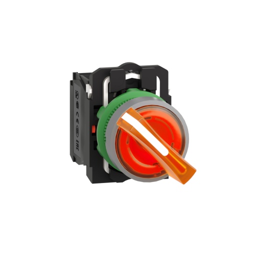 Selector  luminosous  laranja 2 posições fijas 230v