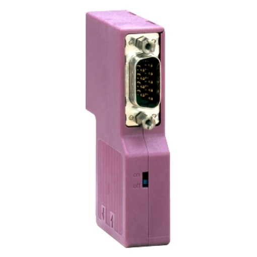 Conector SUB-D9 fêmea CANopen - 90 dobrado com SUB-D9 adicional - IP20
