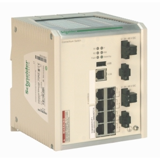 ConneXium Extended Managed Switch - 8 portos para cobre