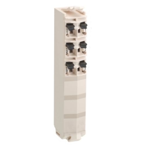 terminal block - 6 contacts - branco - quantidade 1