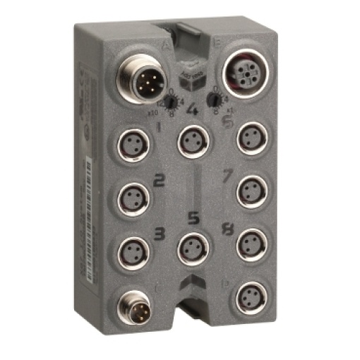 CANopen interface IO block, Modicon TM7, IP67, 8 M8