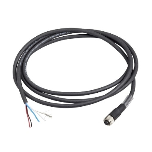 CANopen bus connection cable - angled - M12-A female-wire - 1m
