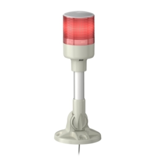 Baliza de sinalização monolítica, Harmony fácil XVG, 60mm, vermelho, luz fixa, montagem em tubo de alumínio curto e suporte dobrável, IP40, 24V CACC