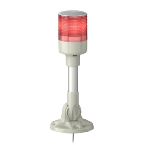 Baliza de sinalização monolítica, Harmony fácil XVG, 60mm, vermelho, luz intermitente, sinal sonoro, mont. tubo alum. curto e sup. em L, IP40,24VCACC