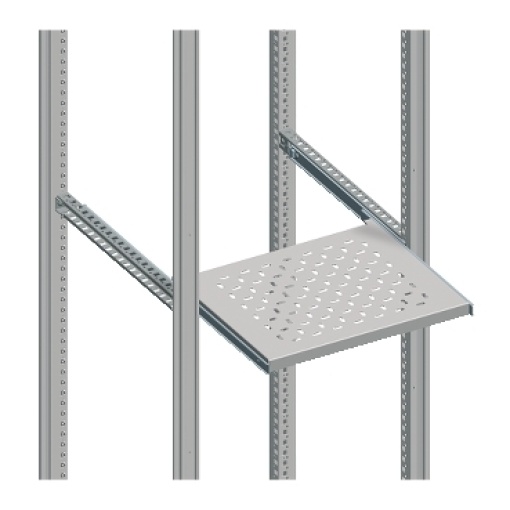 Telescopic rails for mounting of a telescopic tray - 400 mm enclosure