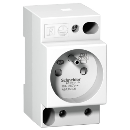 iPC -Tomada Calha DIN- 2PT - 16A - 250VAC - NFC 15100 - std francês