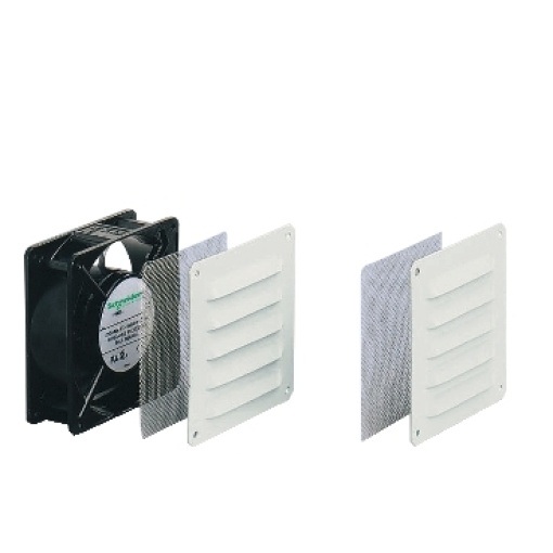 Climasys forced vent. 54 m3h, 230V, 2 metal grilles and 2 anti-insect filters