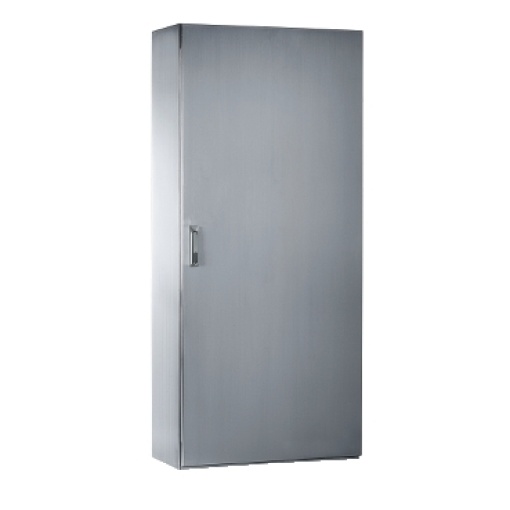 SMX 304L stainless monobloc enclosure, H2000xW800xD500mm, Scotch Brite finish.