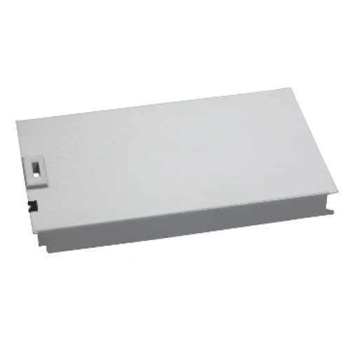 Plain metallic front plate, 22 modules, RAL 7035, H150xW500mm