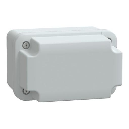 ABS box IP66 IK07 RAL7035 Int.H105W65D85 Ext.H117W74D94 Opaque cover H40