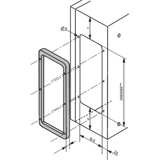 Association kit, enables sidebyside mounting of enclosures.
