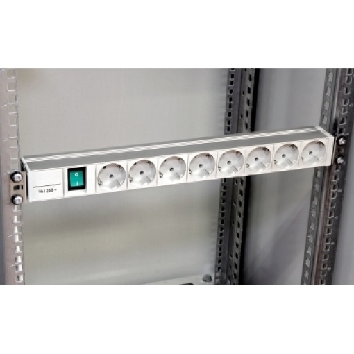 Actassi - 1U power distribution rail - 8 socketsswitch 19P VDE
