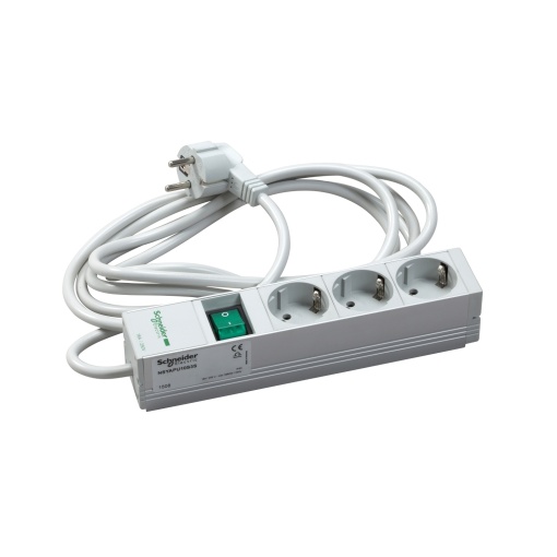 Actassi - 1U power distribution rail - 3 socketsswitch 10P VDE