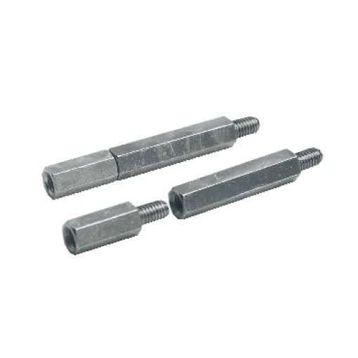 Hexagonal spacers M8 height 60 for raising mounting plates, etc. Supply 100