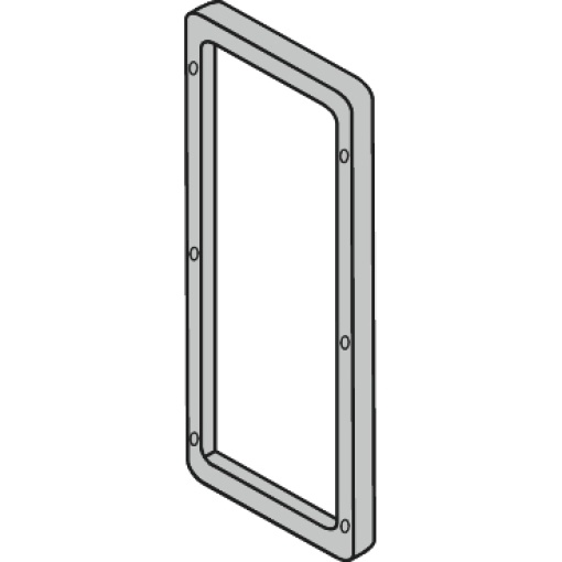 frame 435x185mm, for sidebyside mounting of WM encl. from H600 and D300mm. IP66