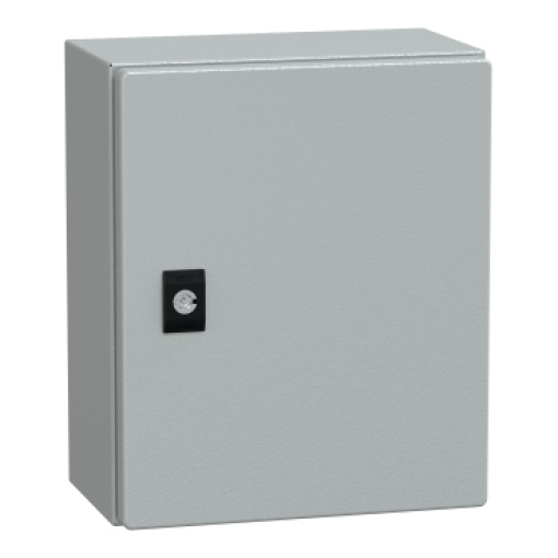 Spacial CRN plain door with mount.plate. H300xW250xD150 IP66 IK10 RAL7035..