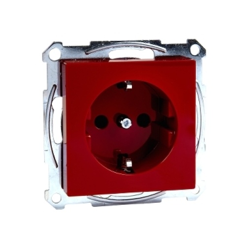 M-Elegance - Tomada 2PT com obturadores - 16A - Vermelho