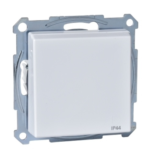 M-Elegance - Tomada 2PT com obturadores e tampa - IP44 - 16A - Branco ativo