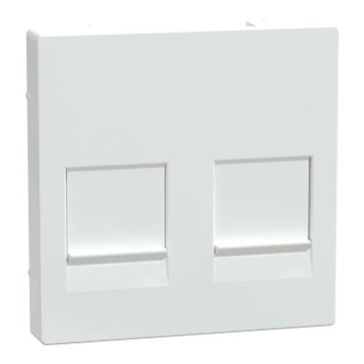 M-Elegance - Centro de tomada RJ45 para ligadores com tampa deslizante - Branco ativo