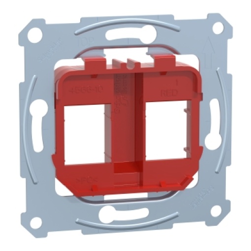 M-Elegance - Suporte para centros de tomada RJ45 para ligadores - Vermelho