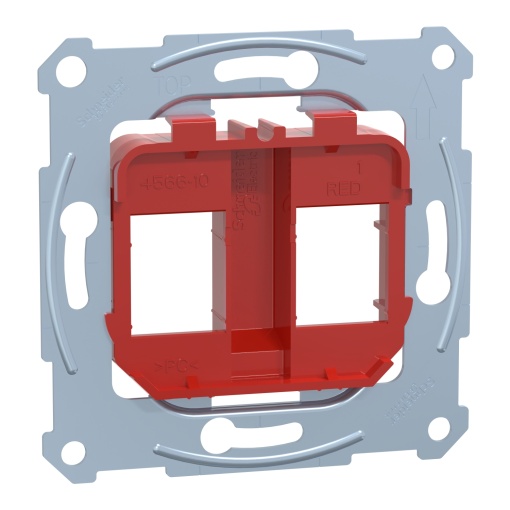 M-Elegance - Suporte para centros de tomada RJ45 para ligadores - Vermelho