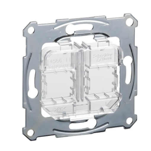M-Elegance - Suporte para centros de tomada RJ45 para ligadores - Transparente