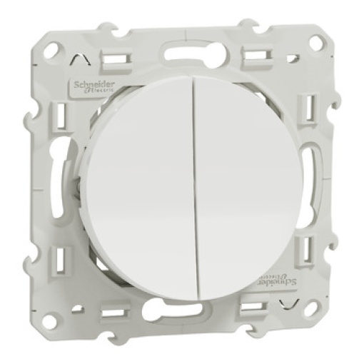 Odace - Comutador de escada  Botão de pressão NANF - 10A - Branco