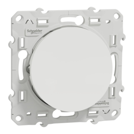 Odace - Botão de pressão - luminoso - 10A - Branco