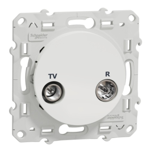 Odace - Tomada TVR intermédia - Branco