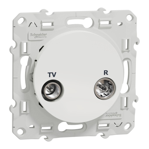 Odace - Tomada TVR intermédia - Branco
