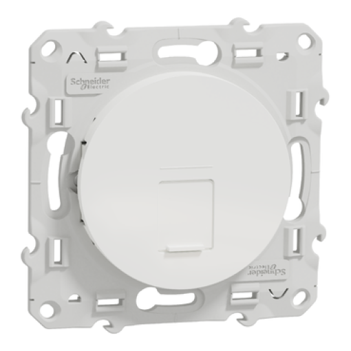 Odace - Centro tomada RJ45 simples - Branco